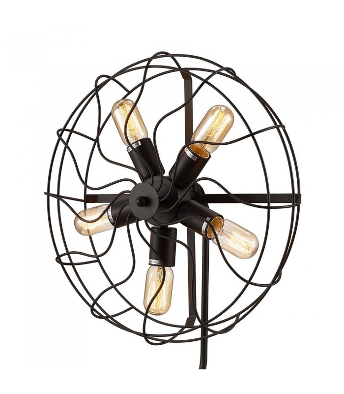 Cage Table Lamp 5 Light E27 Black - 4