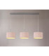 Baymont Satin Nickel 3 Light E27 Linear Pendant With 30cm x 17cm Dual Faux Silk Shade Taupe/Halo Gold-2