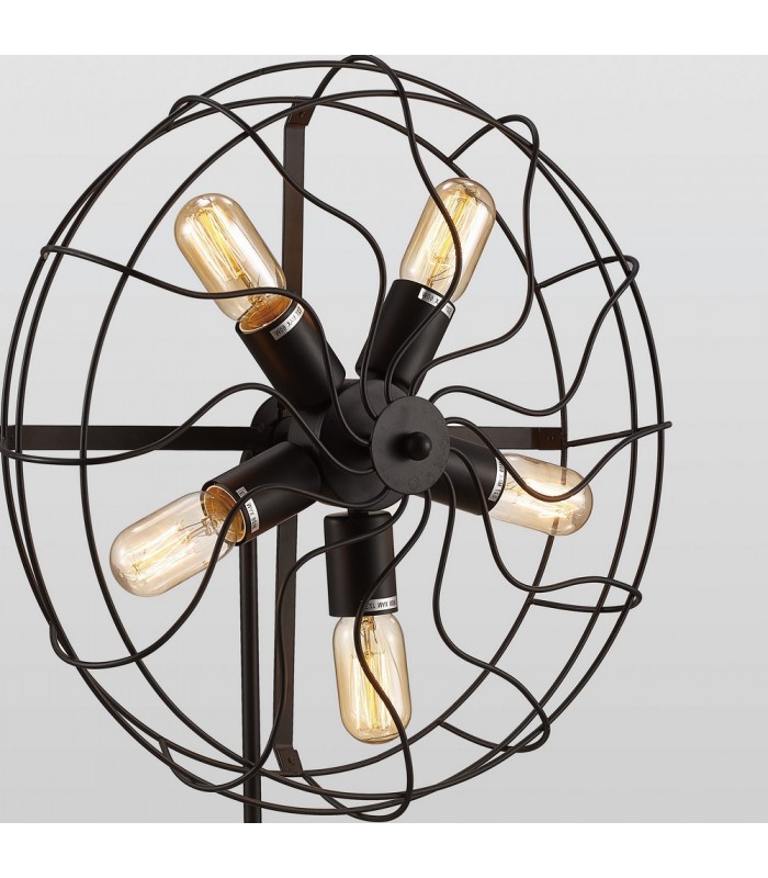 Cage Table Lamp 5 Light E27 Black - 7