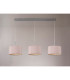 Baymont Satin Nickel 3 Light E27 Linear Pendant With 30cm x 17cm Dual Faux Silk Shade Taupe/Halo Gold-11