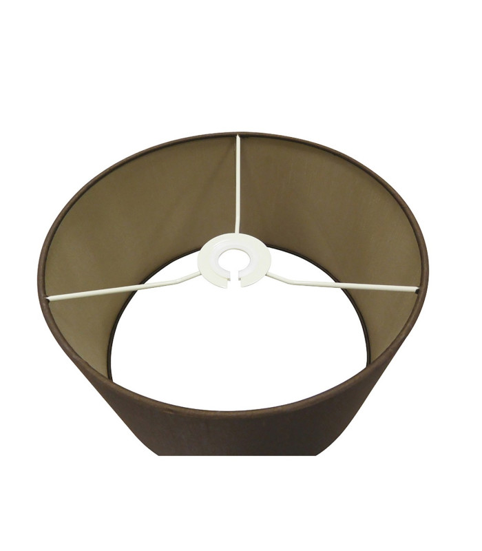 Baymont Satin Nickel 3 Light E27 Linear Pendant With 30cm x 17cm Dual Faux Silk Shade Raw Cocoa/Grecian Bronze-8