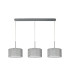 Baymont Polished Chrome 3 Light E27 Linear Pendant With 30cm x 17cm Silver Leaf Shade 3m-4