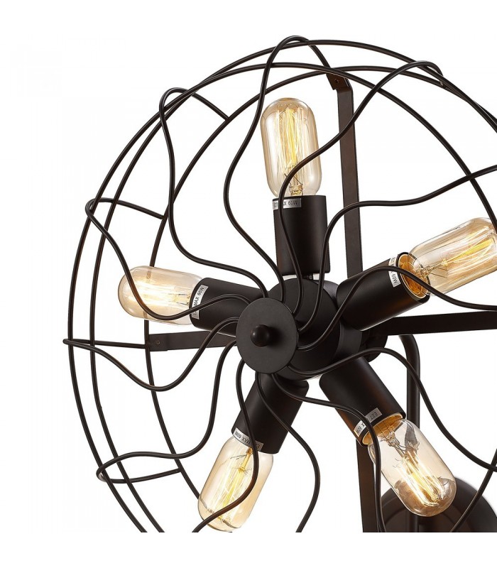 Cage Wall Lamp 5 Light E27 Black - 5