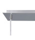 Baymont Polished Chrome 3 Light E27 Linear Pendant With 30cm x 17cm Silver Leaf Shade 3m-6