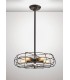 Semi Flush Ceiling Cage 5 Light E27 Black - 2