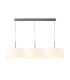 Baymont Polished Chrome 3 Light E27 Linear Pendant With 40cm x 18cm Dual Faux Silk Shade Nude Beige/Moonlight-1