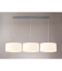 Baymont Polished Chrome 3 Light E27 Linear Pendant With 40cm x 18cm Dual Faux Silk Shade Nude Beige/Moonlight-2