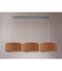 Baymont Polished Chrome 3 Light E27 Linear Pendant With 40cm x 18cm Dual Faux Silk Shade Raw Cocoa/Grecian Bronze-11