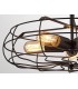 Semi Flush Ceiling Cage 5 Light E27 Black - 9