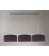 Baymont Polished Chrome 3 Light E27 Linear Pendant With 40cm x 18cm Dual Faux Silk Shade Midnight Black/Green Olive-11