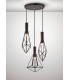 Ceiling Cluster Pendant Cluster Cage 3 Light E27 Black - 2