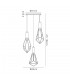 Ceiling Cluster Pendant Cluster Cage 3 Light E27 Black - 3