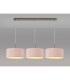 Baymont Antique Brass 3 Light E27 Linear Pendant With 40cm x 18cm Dual Faux Silk Shade Taupe/Halo Gold-2