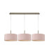 Baymont Antique Brass 3 Light E27 Linear Pendant With 40cm x 18cm Dual Faux Silk Shade Taupe/Halo Gold-4