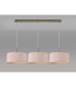 Baymont Antique Brass 3 Light E27 Linear Pendant With 40cm x 18cm Dual Faux Silk Shade Taupe/Halo Gold-11