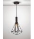 Cage Ceiling Pendant 1 Light E27 Black - 2