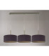 Baymont Antique Brass 3 Light E27 Linear Pendant With 40cm x 18cm Dual Faux Silk Shade Midnight Black/Green Olive-11
