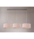Baymont Satin Nickel 3 Light E27 Linear Pendant With 40cm x 18cm Dual Faux Silk Shade Taupe/Halo Gold-11