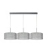 Baymont Polished Chrome 3 Light E27 Linear Pendant With 40cm x 18cm Silver Leaf Shade 3m-4