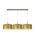 Baymont Antique Brass 3 Light E27 Linear Pendant With 40cm x 18cm Gold Leaf Shade 3m-1