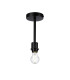Baymont 12cm Satin Black E27 Universal Semi Flush Fixture Suitable For A Vast Selection Of Shades-1