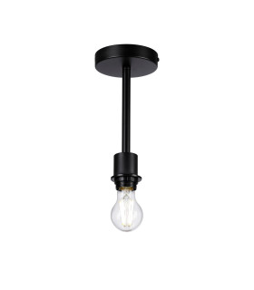 Baymont 12cm Satin Black E27 Universal Semi Flush Fixture Suitable For A Vast Selection Of Shades-1