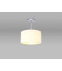 Baymont Polished Chrome E27 Semi Flush With 30cm x 17cm Faux Silk Shade Ivory Pearl/White Laminate-2