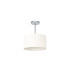 Baymont Polished Chrome E27 Semi Flush With 30cm x 17cm Faux Silk Shade Ivory Pearl/White Laminate-4