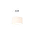 Baymont Polished Chrome E27 Semi Flush With 30cm x 17cm Dual Faux Silk Shade Nude Beige/Moonlight-1