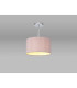 Baymont Polished Chrome E27 Semi Flush With 30cm x 17cm Dual Faux Silk Shade Taupe/Halo Gold-2
