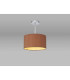 Baymont Polished Chrome E27 Semi Flush With 30cm x 17cm Dual Faux Silk Shade Raw Cocoa/Grecian Bronze-2