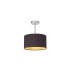Baymont Polished Chrome E27 Semi Flush With 30cm x 17cm Dual Faux Silk Shade Midnight Black/Green Olive-1