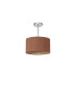 Baymont Polished Chrome E27 Semi Flush With 30cm x 17cm Dual Faux Silk Shade Raw Cocoa/Grecian Bronze-4