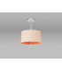 Baymont Polished Chrome E27 Semi Flush With 30cm x 17cm Dual Faux Silk Shade Antique Gold/Ruby-2