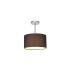 Baymont Polished Chrome E27 Semi Flush With 30cm x 17cm Faux Silk Shade Black/White Laminate-1