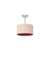 Baymont Polished Chrome E27 Semi Flush With 30cm x 17cm Dual Faux Silk Shade Antique Gold/Ruby-4