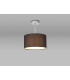 Baymont Polished Chrome E27 Semi Flush With 30cm x 17cm Faux Silk Shade Black/White Laminate-2