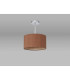 Baymont Polished Chrome E27 Semi Flush With 30cm x 17cm Dual Faux Silk Shade Raw Cocoa/Grecian Bronze-11