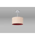 Baymont Polished Chrome E27 Semi Flush With 30cm x 17cm Dual Faux Silk Shade Antique Gold/Ruby-11