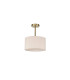 Baymont Antique Brass E27 Semi Flush With 30cm x 17cm Dual Faux Silk Shade Nude Beige/Moonlight-4