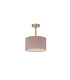 Baymont Antique Brass E27 Semi Flush With 30cm x 17cm Dual Faux Silk Shade Taupe/Halo Gold-4