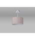 Baymont Polished Chrome E27 Semi Flush With 30cm x 17cm Faux Silk Shade Grey/White Laminate-11