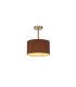Baymont Antique Brass E27 Semi Flush With 30cm x 17cm Dual Faux Silk Shade Raw Cocoa/Grecian Bronze-1
