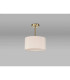 Baymont Antique Brass E27 Semi Flush With 30cm x 17cm Dual Faux Silk Shade Nude Beige/Moonlight-11