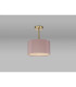 Baymont Antique Brass E27 Semi Flush With 30cm x 17cm Dual Faux Silk Shade Taupe/Halo Gold-11