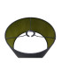 Baymont Antique Brass E27 Semi Flush With 30cm x 17cm Dual Faux Silk Shade Midnight Black/Green Olive-8