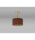 Baymont Antique Brass E27 Semi Flush With 30cm x 17cm Dual Faux Silk Shade Raw Cocoa/Grecian Bronze-11