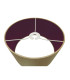Baymont Antique Brass E27 Semi Flush With 30cm x 17cm Dual Faux Silk Shade Antique Gold/Ruby-8