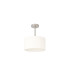 Baymont Satin Nickel E27 Semi Flush With 30cm x 17cm Faux Silk Shade Ivory Pearl/White Laminate-4