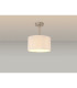Baymont Satin Nickel E27 Semi Flush With 30cm x 17cm Dual Faux Silk Shade Nude Beige/Moonlight-2